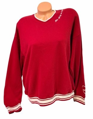 Victoria Secret Pink Pullover Sweatshirt  Too Spicy To Be Sweet  Logo Size XL