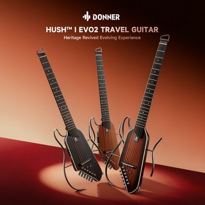 Donner HUSH I EVO2 Acoustic Electric Headless Guitars