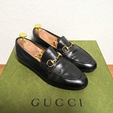 GUCCI Horsebit Loafers Jordaan Black Size 35