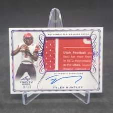 2020 Leaf Trinity Tyler Huntley #PA-TH2 Rookie Patch On Card Auto RPA Purple /10