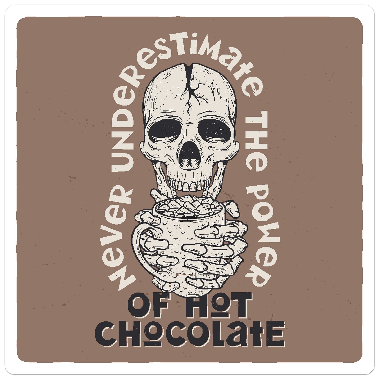 Power Of Hot Chocolate - Vinyl Decal Sticker - Car Window Laptop - ebn9633