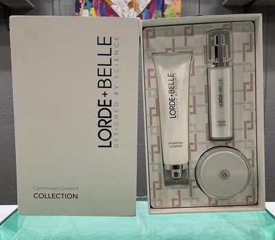 Lorde + Belle Consciously Created Face Hydrating Set Cleanser Serum Moisturizer