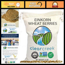 Einkorn Wheat Berries 4 lb - Non-GMO, Glyphosate Residue Free, Healthy Grain