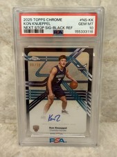 2025-26 Topps Next Stop Signatures Kon Knueppel Black Refractor 8/10 (POP 0)