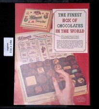 1953 Whitman's Sampler The Finest Box Of Chocolates In The World Print Ad 55622
