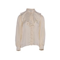 Sandro Paris Damen Bluse Seide Elfenbein Ecru Langarm Gr 0 Xs Luxus Designer