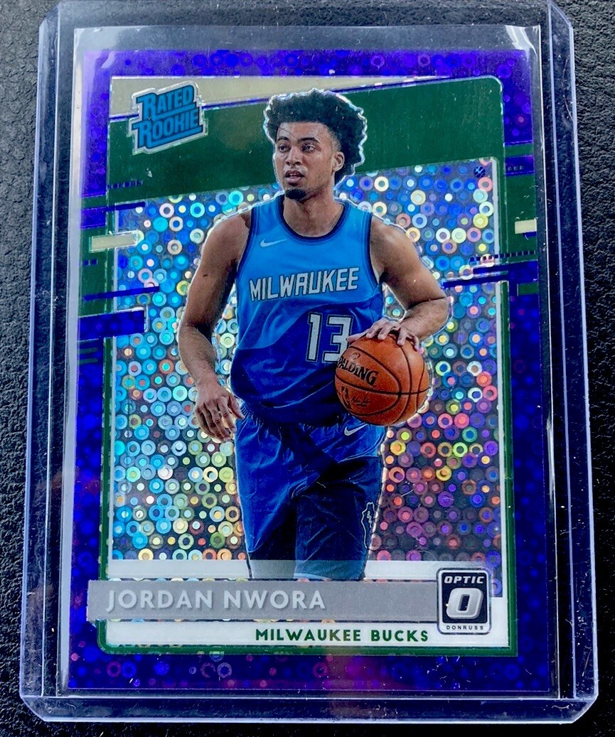 2020-21 Donruss Optic Fast Break Purple Prizm RR #189 Jordan Nwora RC 80/95