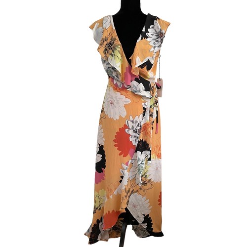 REISS JAYLA FITTED WRAP DESIGN MIDI DRESS in IVORY | eBay
