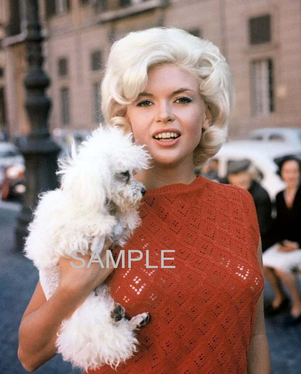 JAYNE MANSFIELD &amp; POODLE Candid Photo (232-D ) | eBay