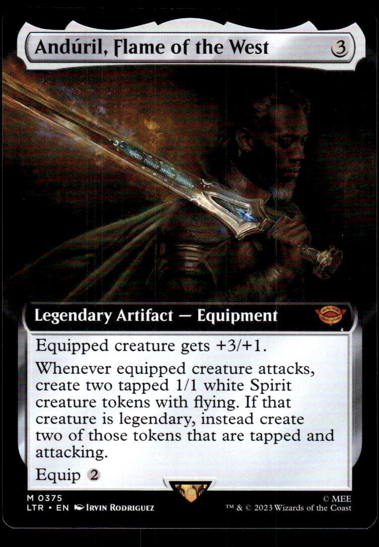anduril mtg card Anduril, Flame of the West Art Card [The Lord of the Rings: Tales of  Middle-earth Art Series]
