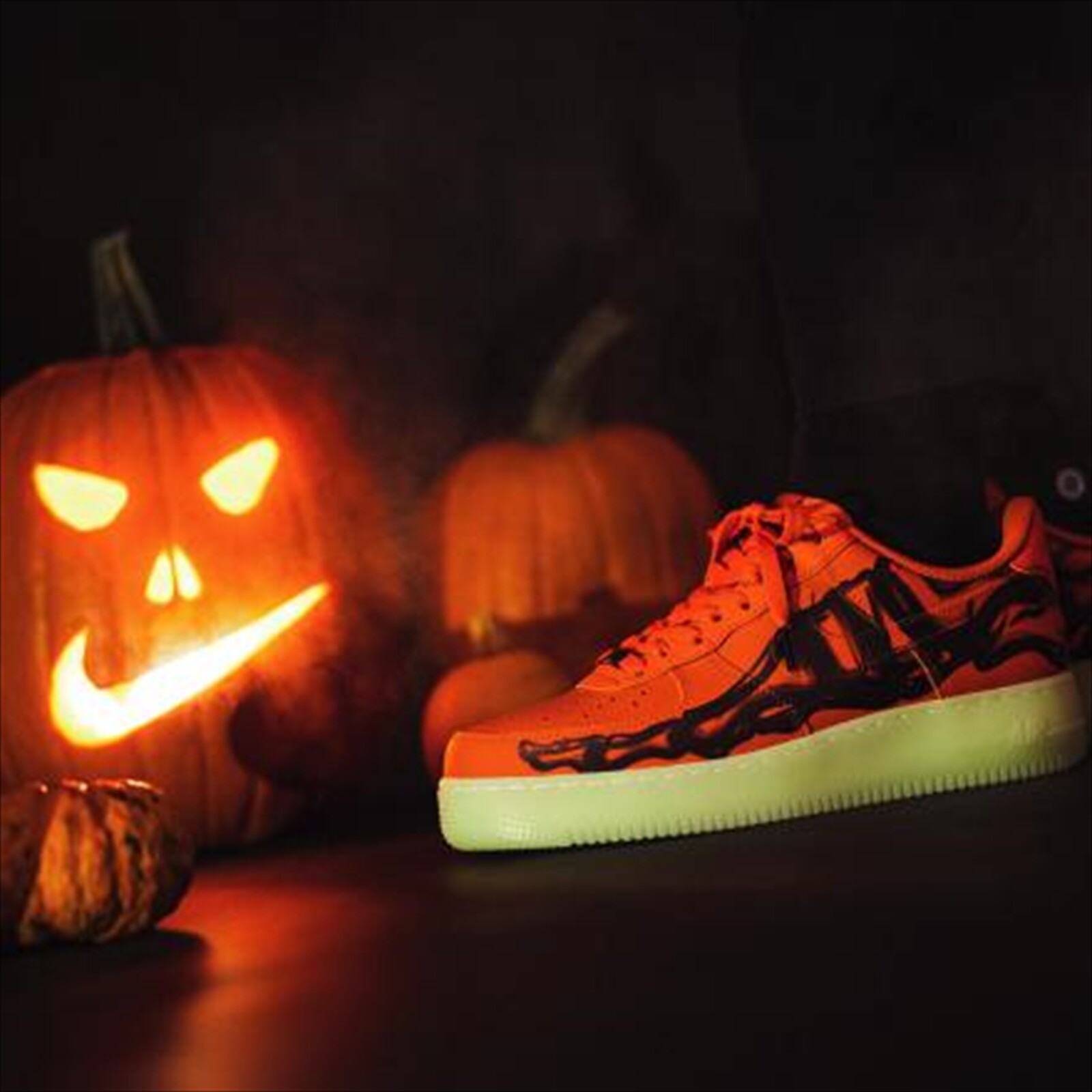 af1 skeleton orange