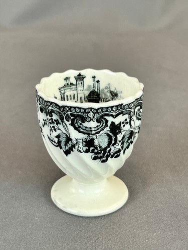Rare Spode MAY BLACK Transfer 2 ¼” Egg Cup: MINT - Picture 2 of 10