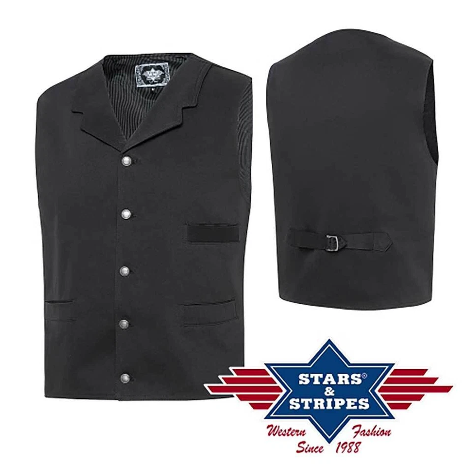 STARS&STRIPES ref: EARP GILETS country western noire Stars and Stripes homme
