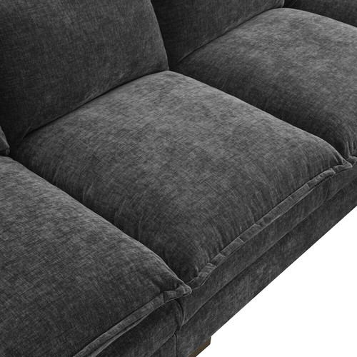 118" Chenille Sectional Sofa 5 Seat L-shaped Comfy Couch w Reversible Chaise - Picture 22 of 22