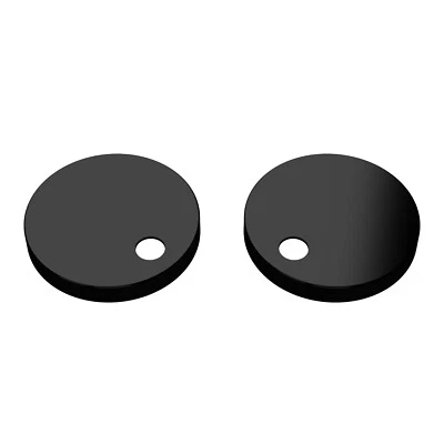 Nuie Toilet Seat Hinge Cover Caps Matt Black Modern Bathroom Loo Hinge Concealer