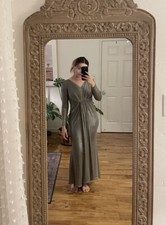 women's adrianna papell dress Size 2 Silver Foiled Jersey NWT