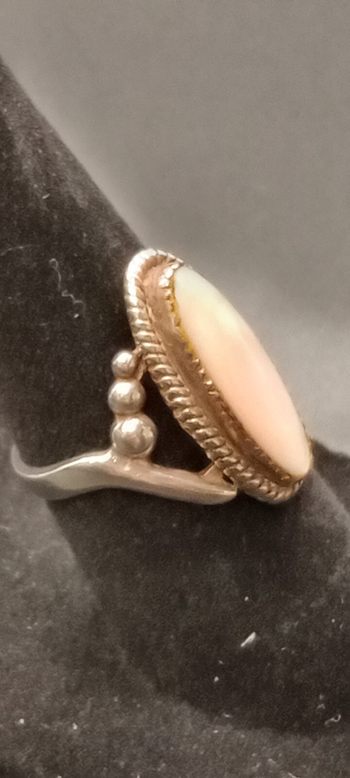 Native Sterling Silver Abalone Shell Ring Sz (SJ1… - image 6