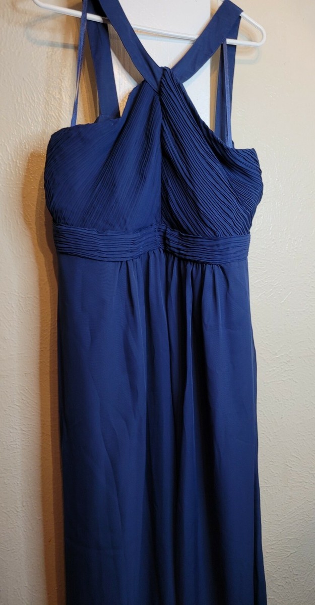 navy bridesmaid dresses with pockets Tevolio Dress Plus Size Formal Blue Halter 20w Long sleeves
