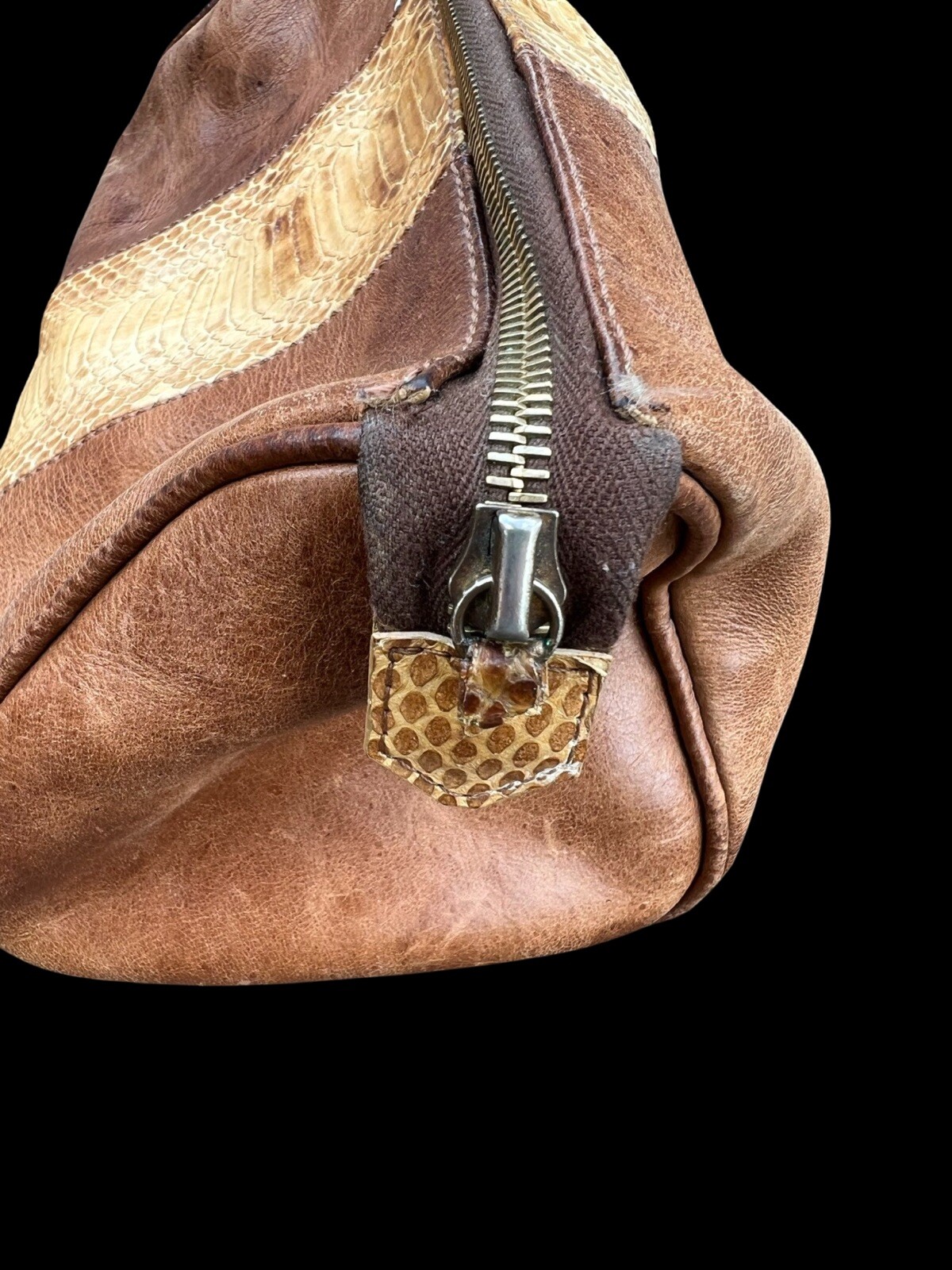 ADRIANA CASTRO PYTHON SNAKESKIN LEATHER DUFFLE BA… - image 11