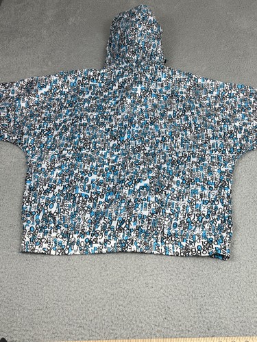 VINTAGE KAELIN Jacket Womens 6 Blue All Over Print Anorak Pullover 1/2 Zip Ski - Picture 14 of 19