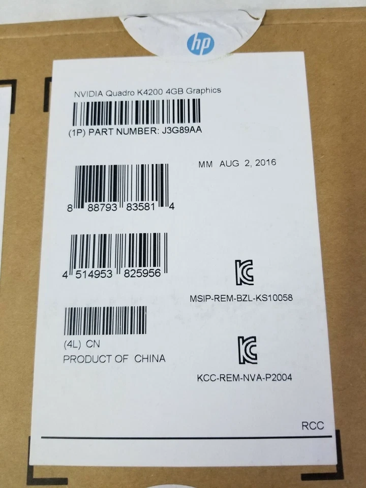 HP NVIDIA QUADRO K4200 KEPLER GPU 4GB GRAPHICS VIDEO CARD J3G89AA - Image 2 of 4