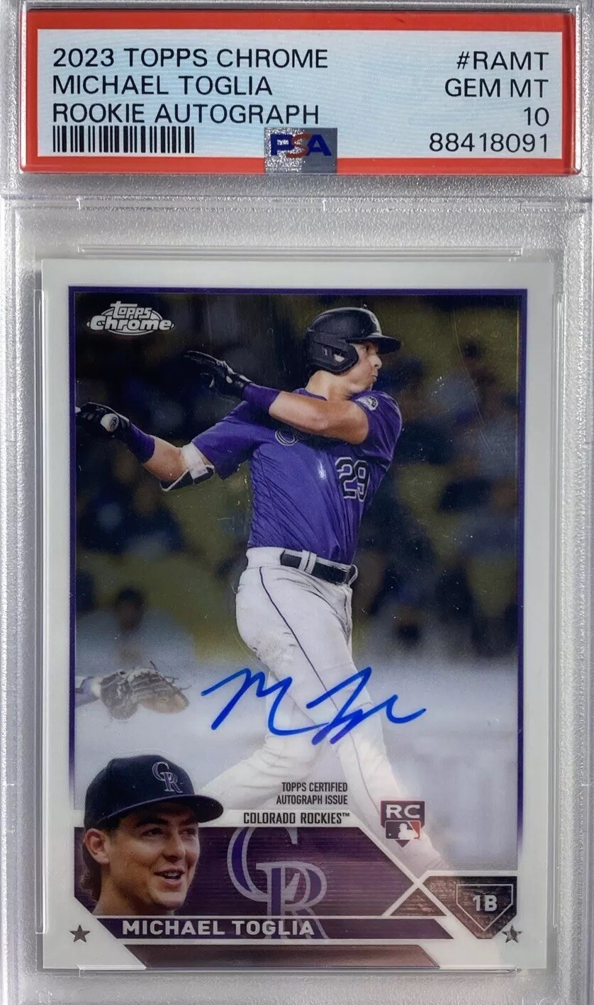 2023 Topps Chrome MICHAEL TOGLIA ROOKIE AUTO RC #RAMT PSA 10