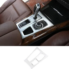 Chrome Center Console Panel Frame Trim Cover Fit For BMW X5 X6 E70 E71 2010-2013