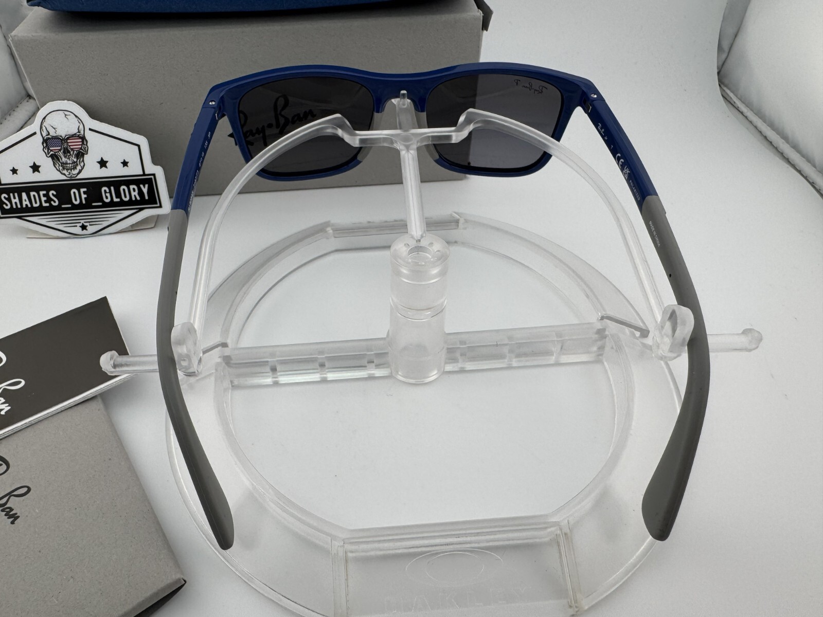 RAY-BAN JUNIOR RJ 9084S 7187T3 BLUE GREY BROWN POLARIZE KIDS SUNGLASSES 47MM NEW