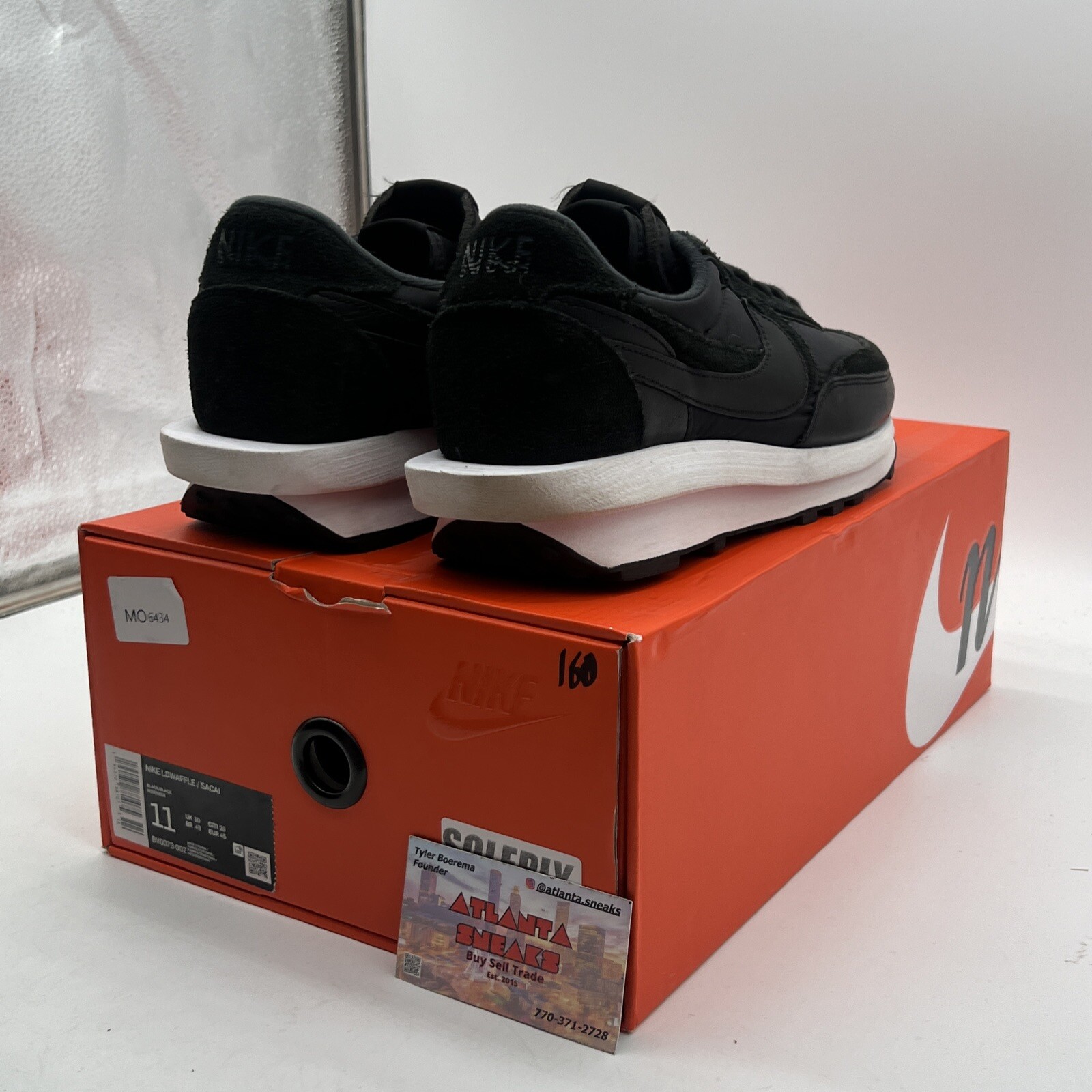 SACAI X NIKE Taglia 11 Nike sacai x LDWaffle nero nylon bianco (BV0073 002)