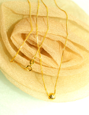 50 cm Halskette mit  Anhänger *Pave`Kugel* 750 Gelbgold 18 KT Gold   W O W