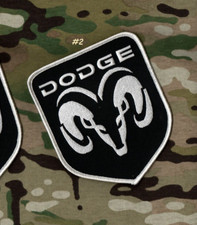 DODGE RAM HEMI 1500 2500 3500 TRUCK LOGO ferro da stiro 5" (petto) nero RAM PATCH