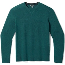 Smartwool Sparwood Men's Crew Sweater Size XL Emerald Green Black Marl NEW $105