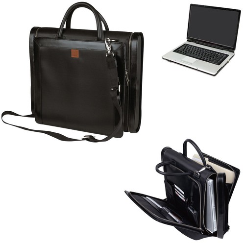 Compu-briefcase Expandible Portátil De Tapicería De Cuero Bolso Para Laptop  hombres/mujeres | eBay
