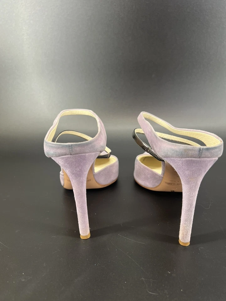 Helmut Lang лаванда фиолетовый замшевые каблуки заостренный носок stiletto насосы размер ЕС 38 - Изображение 3 из 4