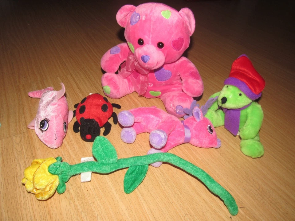 14 Plush Stuffed Animals Tsum Tsum Disney Stitch Happy Meal Build a Bear 2-in-1 - Image 4 of 4