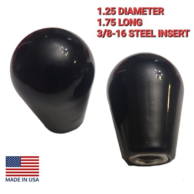 2 PACK Turn Knob Handles 3/8''-16 Black Plastic Female Thread Blind Tap Machinery