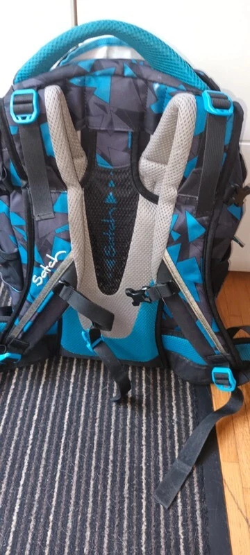 Satch Pack Schulrucksack Blue Triangle / blaue Dreiecke, gebraucht - Bild 3 von 4
