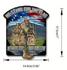 STAND FOR THE FLAG, KNEEL FOR THE FALLEN, SHIELD, DECAL, 6"X7", Free Shipping — photo 2