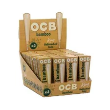 😎OCB BAMBOO UNBLEACHED CONES✨KING SIZE✨(32CT)