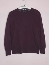 Gap Luxe Womens Sweater L Purple Knit Long Sleeve Angora Blend Button Pullover