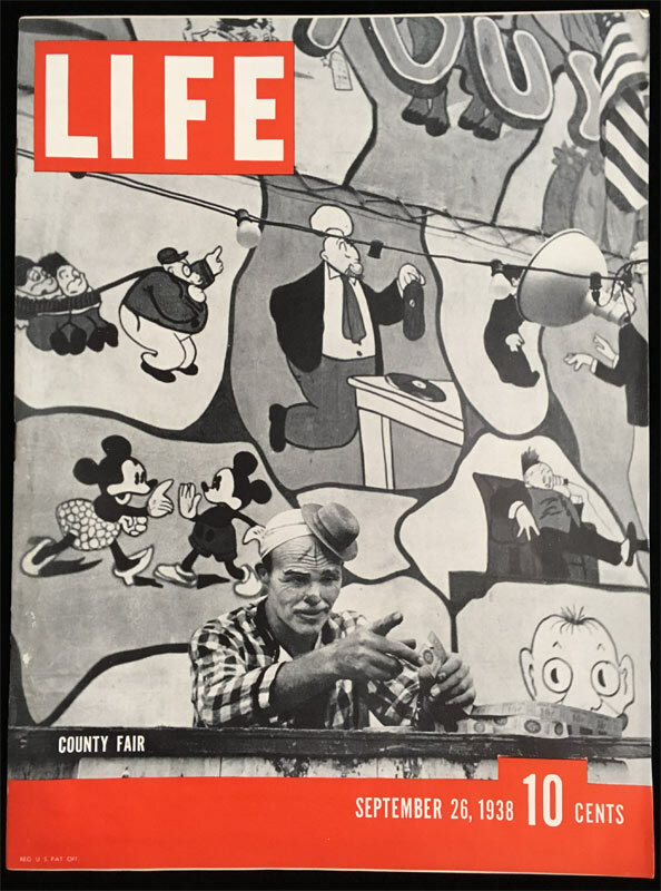Life Magazine Sept 26 1938 Mickey Minnie Mouse Disney Wimpy Mr
