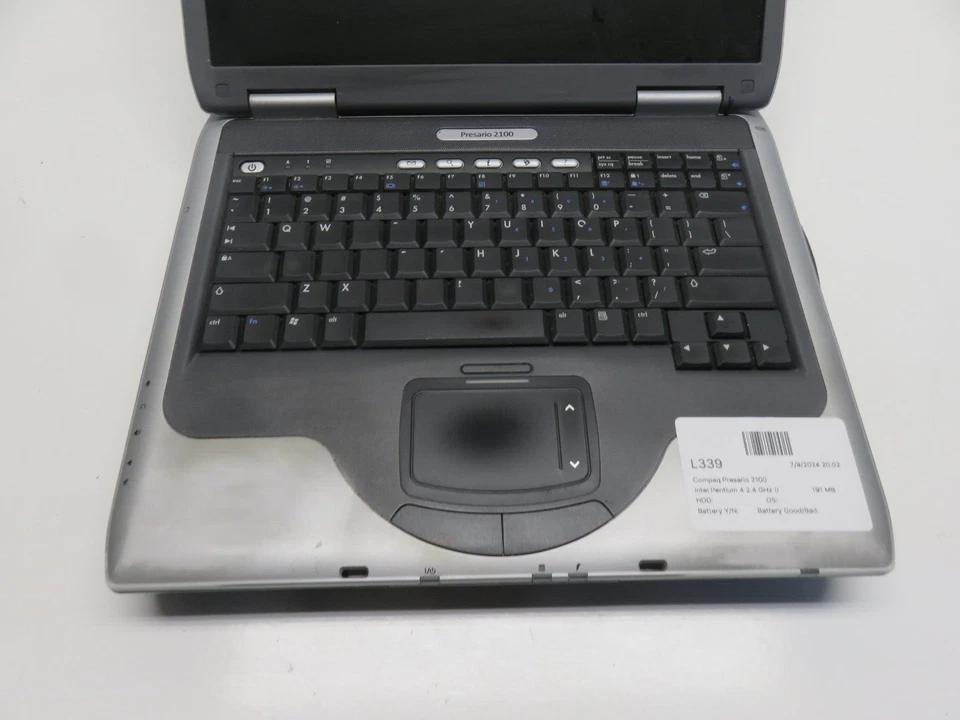 Compaq Presario 2100 Laptop Intel Pentium 4 192MB Ram No HDD or Battery - Image 2 of 4