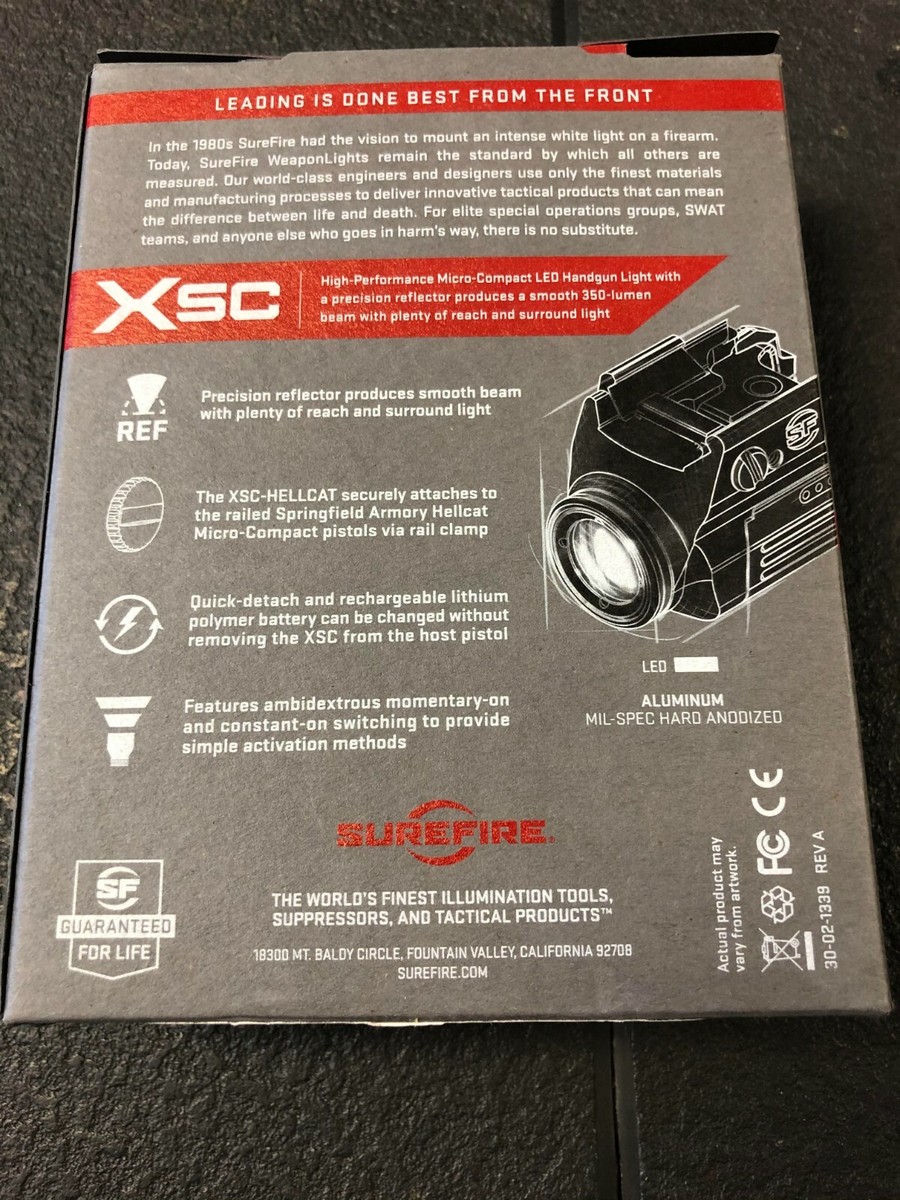 Surefire, XSC-HELLCAT, Weaponlight, Fits Springfield Hellcat, 350