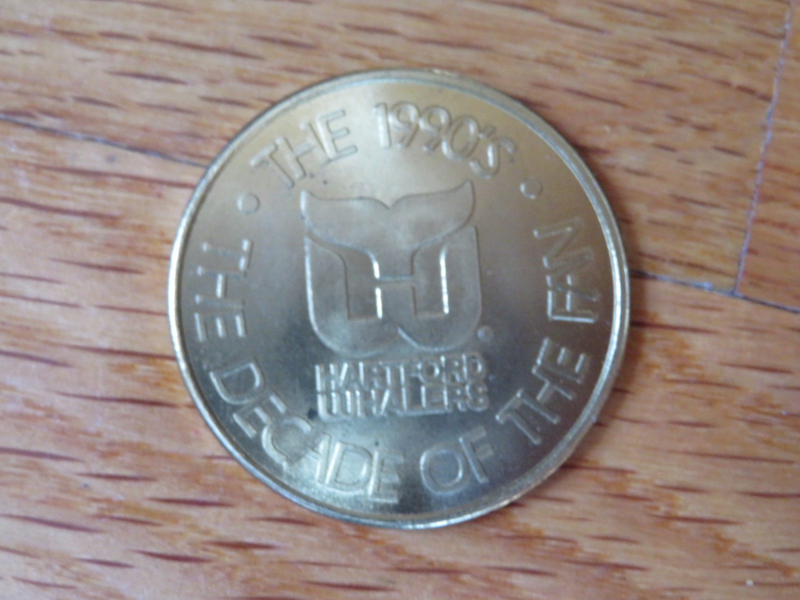 HARTFORD WHALERS vs WINNIPEG JETS The 1990's THE DECADE of the FAN Coin 1-3-90