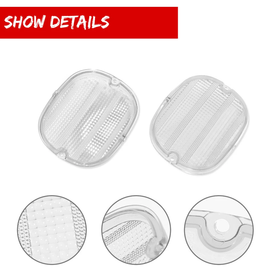 Lentes de lámpara de luz de freno trasera transparente 4 piezas para Chevy Corvette C4 1990-1996 Foto 3 de 4