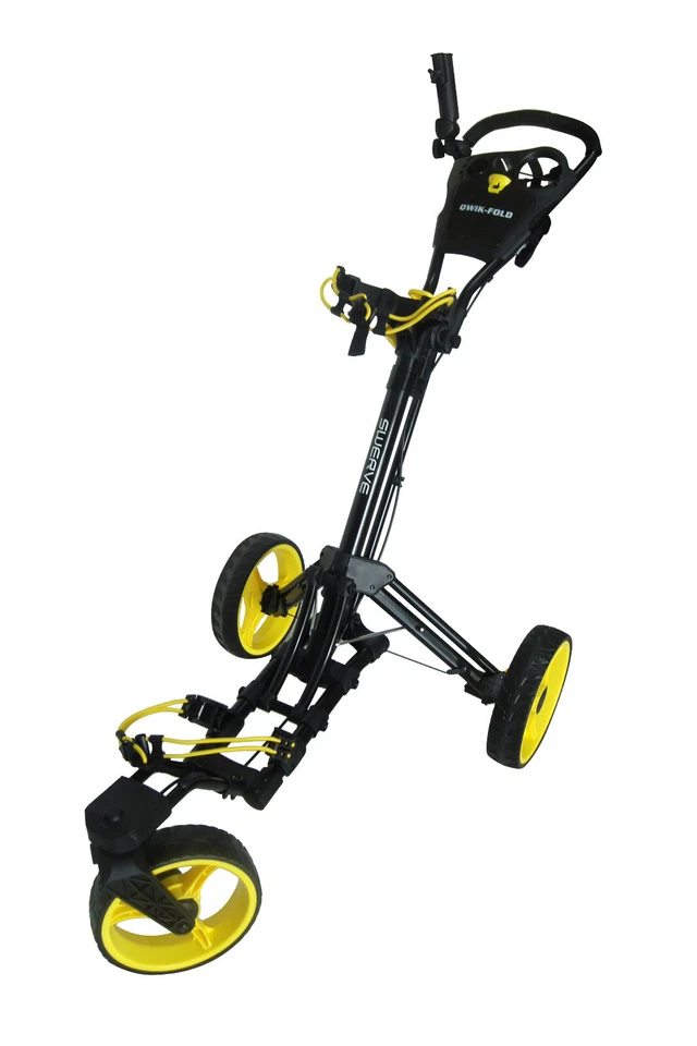 Founders Club Qwik Fold Swerve 360 Swivel 3 Wheel Push Pull Golf Cart Trolley - Image 4 of 4