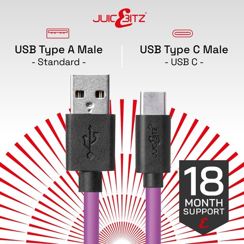 JuicEBitz® Câble Chargeur Rapide USB Type C 60W pour Samsung Galaxy S25 S24 S23 S22 - Photo 16 sur 149