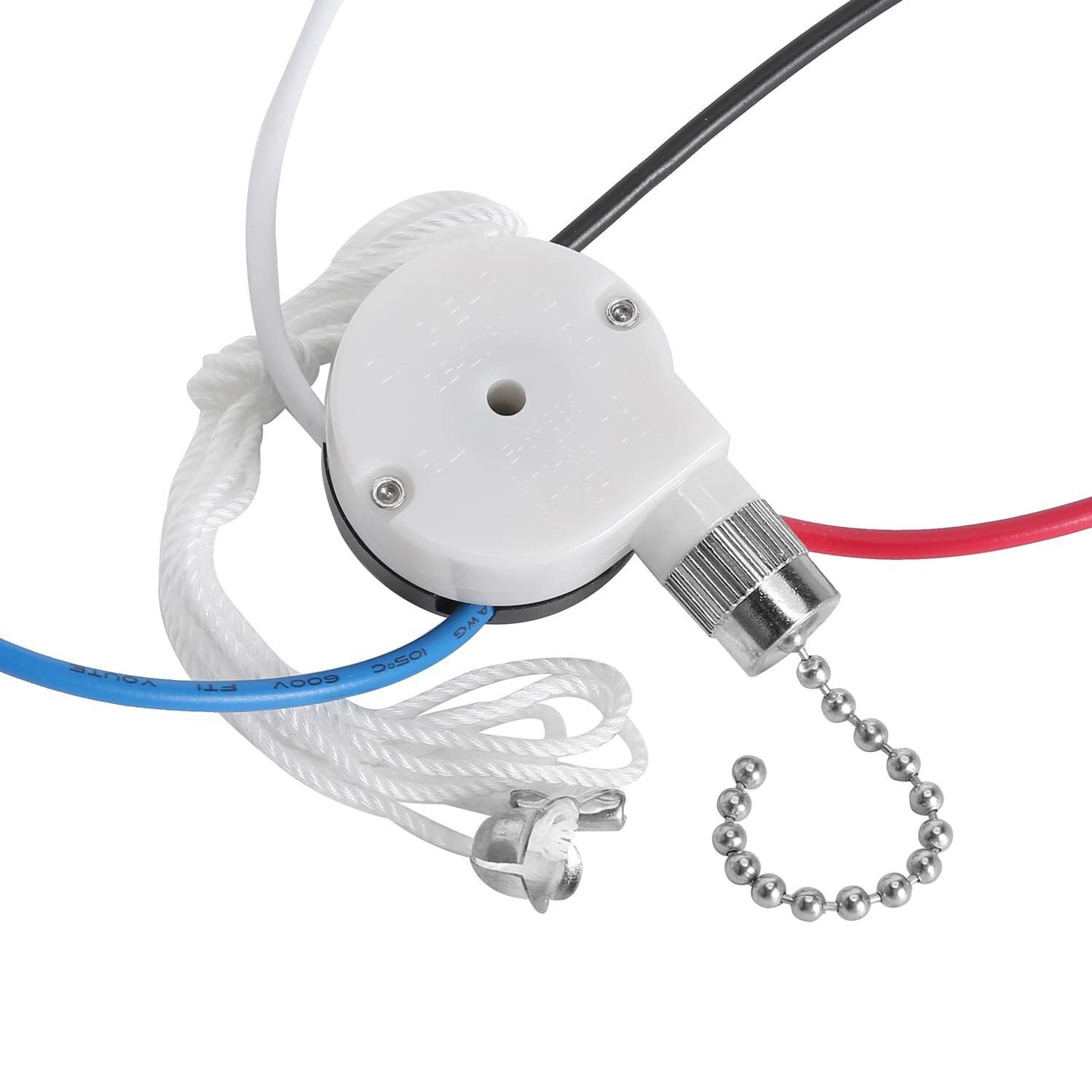 3-Speed Ceiling Fan Switch Kit Zing Ear Ze208s E89885 4-Wire Pull Chain-image