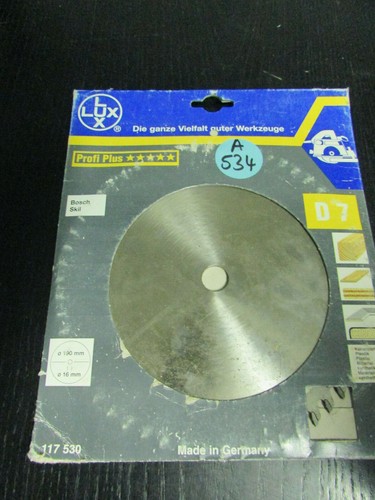 Lux 117 530 Kreissägeblatt HM/CT 190 x 16mm Zähne=56 (A534) - Bild 1 von 3