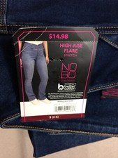 NOBO No Boundaries Womens Pants Size Small S 3-5 Blue Jegging Flare High Rise